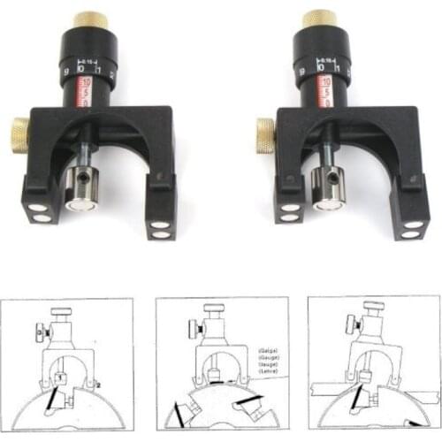 2pcs Adjustable Magnetic Planer Jointer Setting Jig Blade Gauge Woodworking Cutter ABS Plastic Tool with Magnet Material