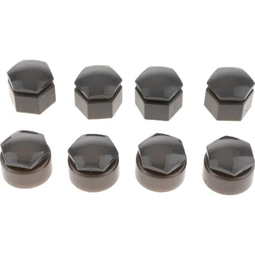 20 Set 19mm Car Wheel Tire Nut Lug Dust Covers Cap Protector Hub Screw Gray Auto Replacement Parts