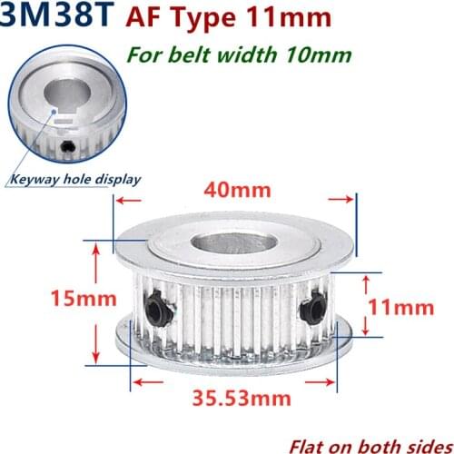 38 Teeth Arc HTD 3M Timing Pulley for Width 10mm 3M synchronous belt HTD3M Belt pulley Wheel Gear 38Teeth 38T