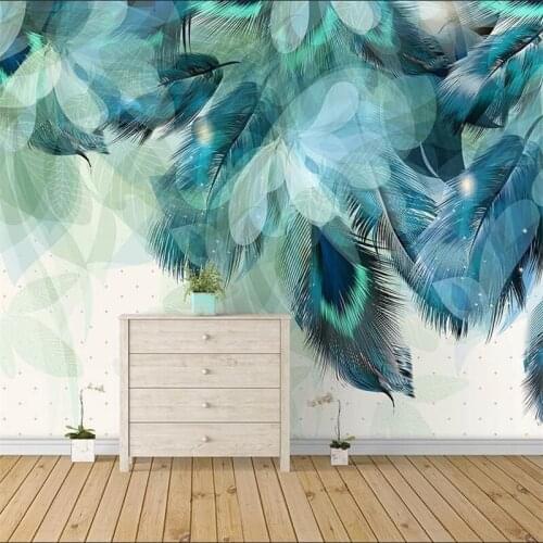 Beibehang Custom 3d American large mural wallpaper art feather wallpaper TV background wall papers home decor mural 3d wallpaper