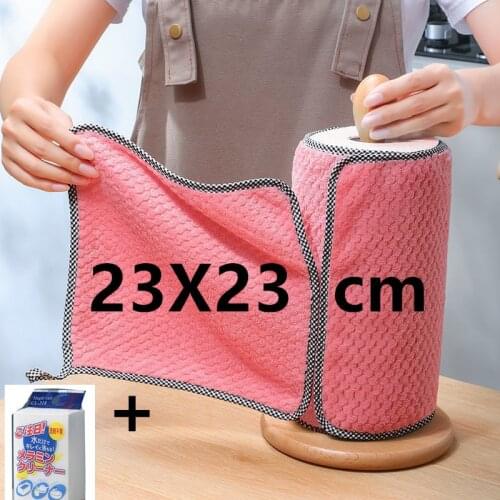 8PCS kitchen daily dish cloth non-stick oil thickened countertop cleaning cloth absorbent scouring pad (no sponge)