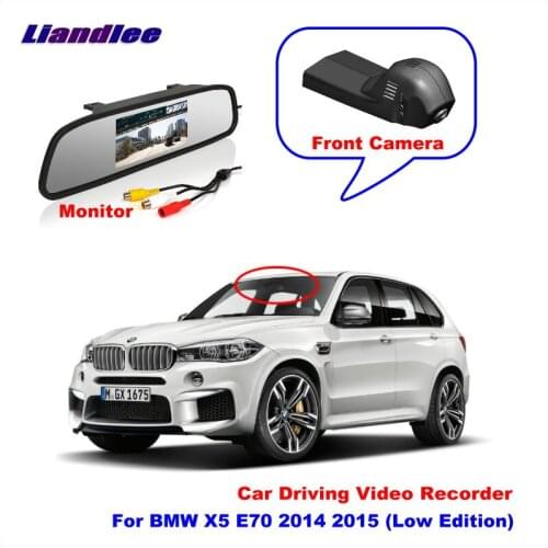 Liandlee For BMW X5 E70 2014 2015 (Low Edition) Car DVR Wifi Video Recorder Dash Cam Camera Night Vision Control Phone APP 1080P