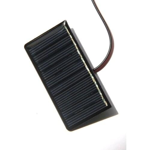 BUHESHUI 5v 60MA Solar Panel Cell With Wire Polycrystalline Solar Charger For 3.7V Battery Toy 68*36MM 100pcs/lot