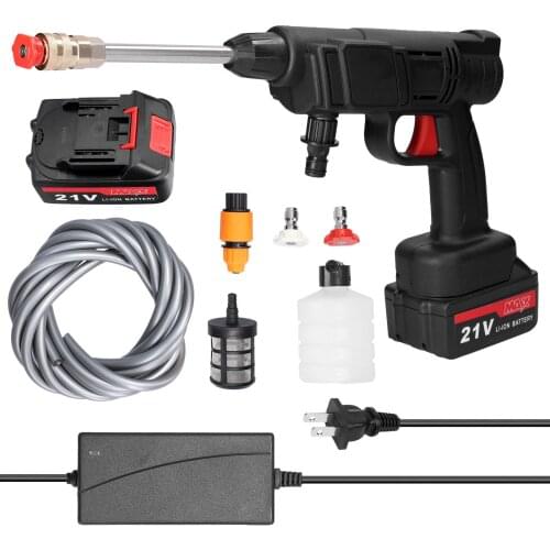 Household Cordless High Pressure Car Wash water gun Vehicle Cleaning Machine Automobile Washer with Foam Bottle EU US plug