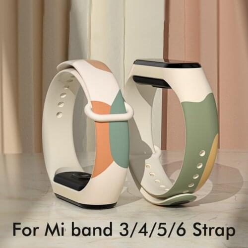 Morandi Color Strap For Xiaomi Mi band 5/6 Wristband Strap For Mi band 3/4 NFC Bracelet Smart watch Band sport silicone correa