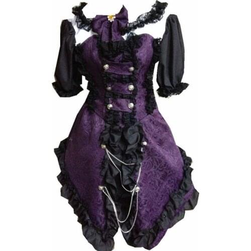 D-073 Victorian Gothic/Civil War Southern Belle loose Ball Gown Dress Halloween Vintage dresses Sz US 6-26 XS-6XL