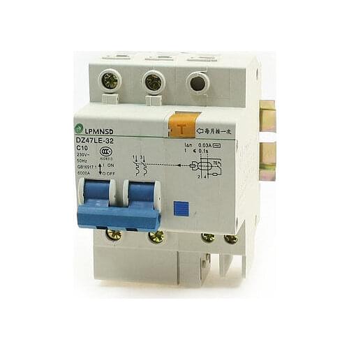 35mm DIN Rails 2Pole Short Circuit Protection Breaker 230V 10A 6000A