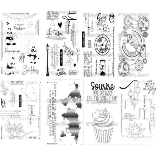 French Transparent Clear Silicone Stamp/Seal for DIY scrapbooking/photo album Decorative clear stamp A7245