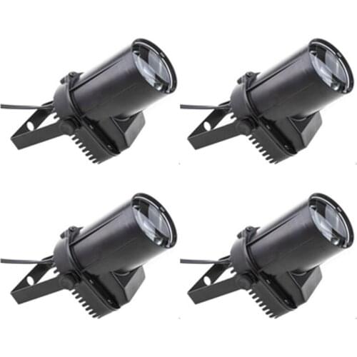 Hot Sell 4pcs/lot single Red Green Blue White color 3W LED Spot Beam Light Party DJ Bar Stage Light Stand Pinspot Lights