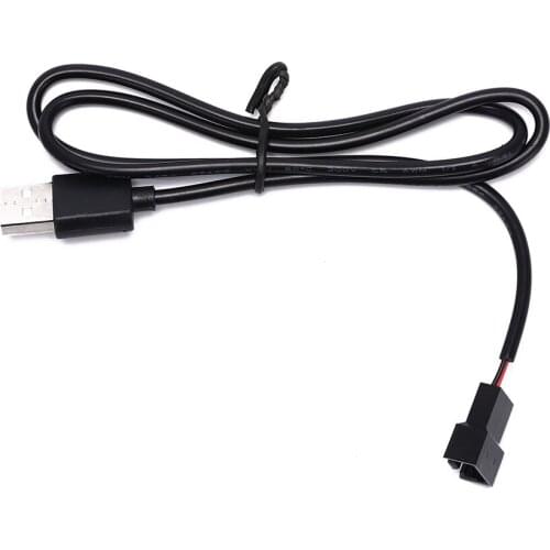 New 3/4 Pin Computer PC Fan Power Cable Connector Adapter 5V 50cm