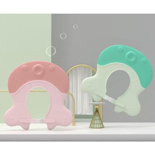 Shampoo Caps Adjustable Buckle Ear Protection Plastic Baby Bath Visor Hat for Shower