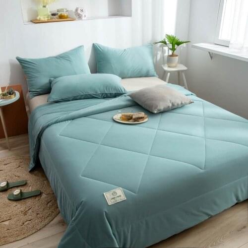 Papa&Mima Thin Quilt Summer Throws Blanket Quilted Washable Plaids Single Double Size -no Pillowcase