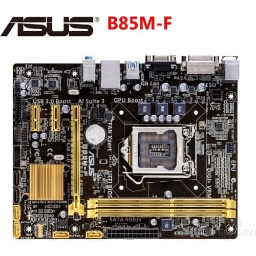 ASUS B85M-F Motherboard Micro ATX B85MF Systemboard B85M 2xDDR3 For Intel B85 16GB I/O Baffle LGA1150 Desktop Mainboard Used