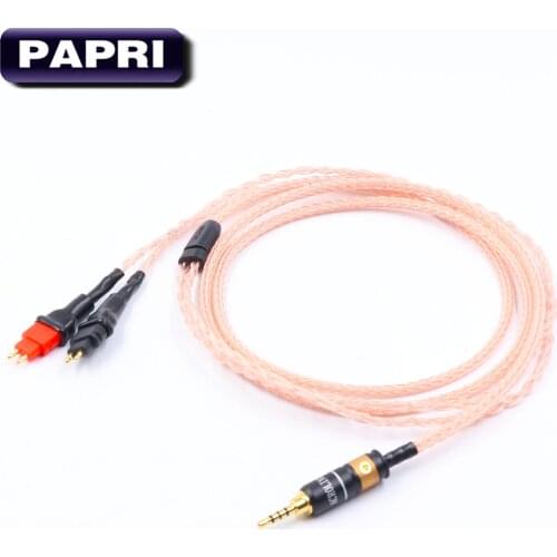 PAPRI 2.5MM/3.5MM /4.4MM 6N OCC Upgraded Headphone Cable For HD600 HD650 HD525 HD545 HD565 HD580 Earphone Replacement Cable