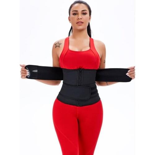 New Arrival Good Quality Removable Double Strap Compression Women Workout Latex Waist Trainer Belt Zipper Hooks Slimming Girdle