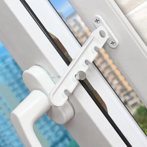 Window Limiter Latch Position Stopper Casement Wind Brace Home Security Door And Windows Sash Lock Child Safety Protection