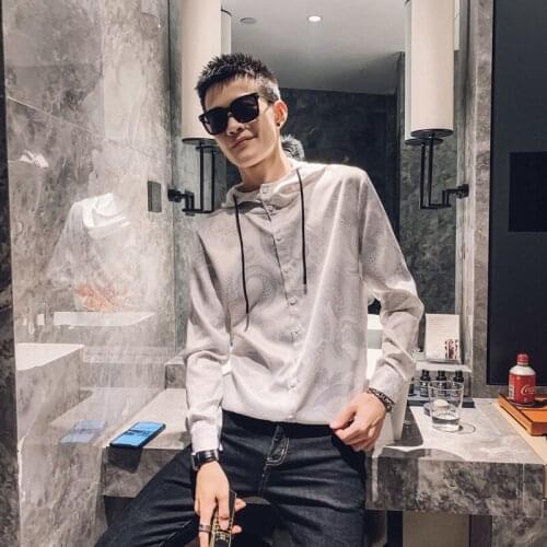 Autumn Korean Hip Hop Slim Fit Flowers Pilot Bomber Jacket Coat Men Hooded Jackets Ropa Para Hombre