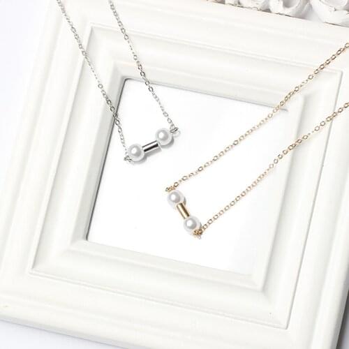 Chain Necklace For Women Female Imitation Pearl Pendant Necklaces Pearl Necklace For Women Wedding Bridal Necklace Collar Gifts