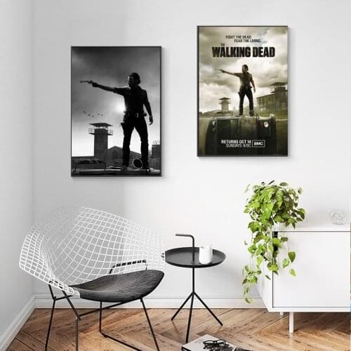 Poster Movie The Walking Dead Canvas Wall Art Oil Painting and Printmaking Home Decor Living Room Wall Picture
