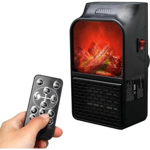 Portable Electric Heater Mini Heater Fake Charcoal Wall Handy Heating Stove Radiator Warmer Machine for Winter J2Y