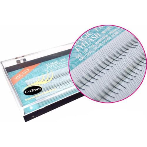 Pro 3D Silk Eyelashes 0.07 C Natural Black Soft Fan Eye Lashes Extensions Wave Individual False Eyelashes