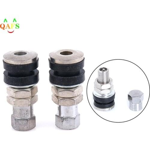 Motorcycles Tire Valve Dust Cap Tubeless Wheel Scooter TR161 2pcs Stem Electrombile Rim Stainless Steel Bolt