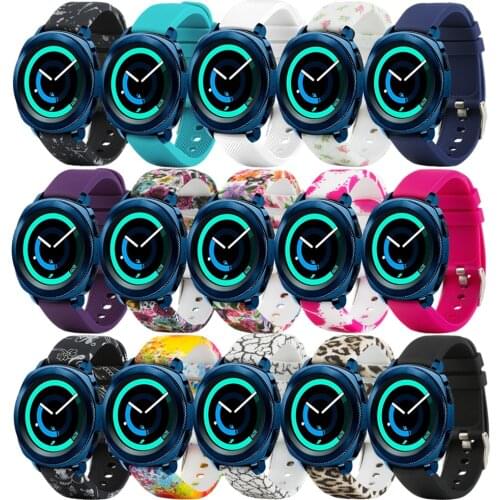 20mm Watch Strap for Galaxy Watch 42mm/Samsung Gear 2 Classic/Huawei Watch 2 Watch/Garmin Vivoactive 3/Forerunner 645 Silicone W