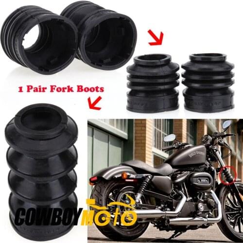 Motorcycle Fork Dust Free 39MM Rubber Fork Gaiters Gators Boots Fits For Harley HD Sportster XL Dyna FXR Bobber XL 883