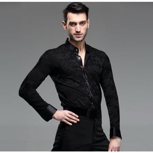 Ballroom dance shirt mens latin shirt mens ballroom shirts mens latin dance costumes dance top mens ballroom dancewear