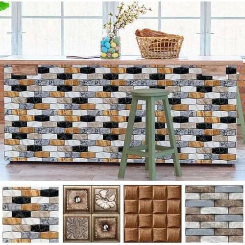 10Pcs 30x30cm Self Adhesive 3D Brick Wallpaper Soft PE Foam Wall Stickers DIY Living Room Bedroom Decoration Strippable Stickers