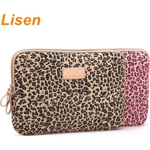 Brand Lisen Leopard Laptop Bag 11",12",13",14",15",15.6 inch,Waterproof Sleeve Case For MacBook Notebook Air Pro 13.3",Dropship