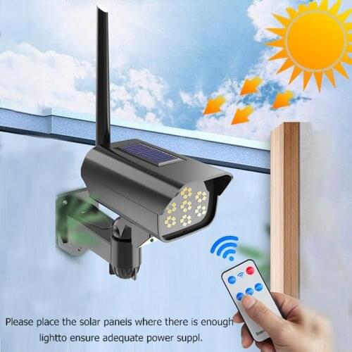 3 Modes Solar Powered Light Outdoors Security Simulation Fake Camera Solar Light Street Spotlight Garden Decoration Wall Lamp