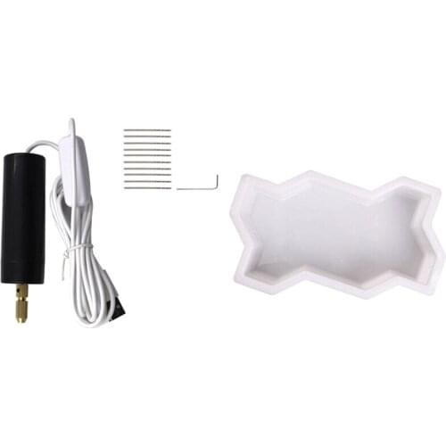 Three Waveform Garden Path Plastic Concrete Paving Brick Mold with USB Mini Hand Drill Electric Hand Drill