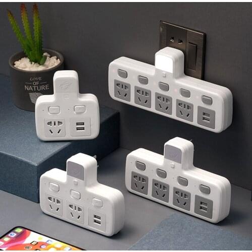 Smart Power Strip CN Outlets Plug Works with Night Light, Multi Plug with 4 AC Outlets & 2 USB Charging Ports Protection Socket