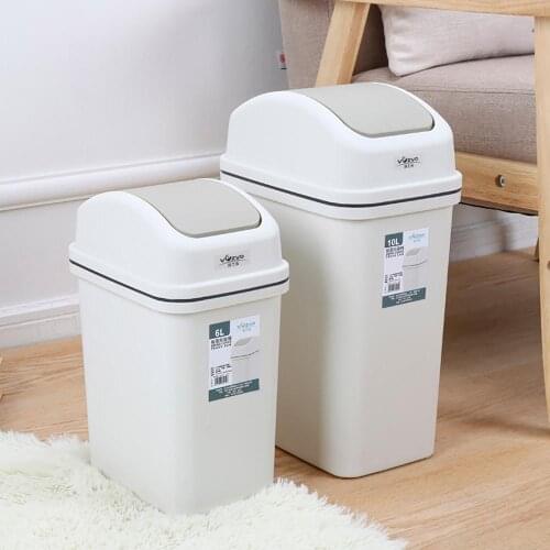 OTHERHOUSE Large Trash Can Rolling Cover Type Trash Bin Paper Basket Waste Bin Home Ofiice Garbage Can Storage Bins Convenient