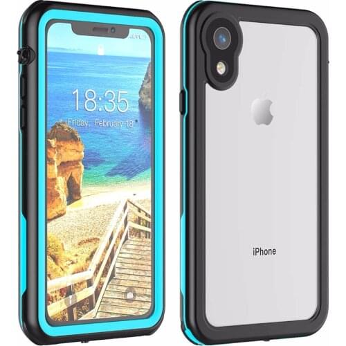 Redpepper For iPhone Xr Waterproof case life water Shock Dirt Snow Proof Protection for iPhone 6.1 inch With Touch ID Case Teal