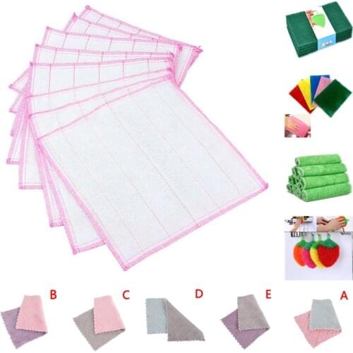 1PC Cotton Fiber Wash Towel Non-stick oil Cotton Washing Cloth Cleaning Towel Kitchen Cleaning Cloths 30 x 30 cm