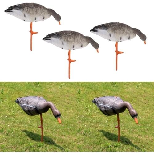 3Pcs Full Goose Hunting Shooting Decoy Lawn Ornaments Garden Eating Goose Hunting Decoy Accessories
