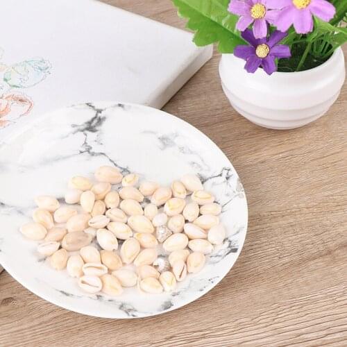 50pcs/bag Natural Sea Shell Loose Beads Accessories for Fish Tank Decor Craft