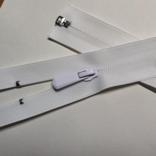 #7 PU waterproof zipper open end black/white TPU coating