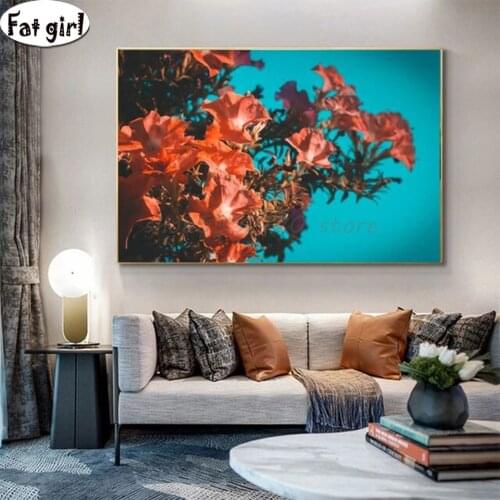 Red daffodil 5D DIY diamond embroidery full rhinestone mosaic diamond painting cross stitch kit handmade hobby home decor