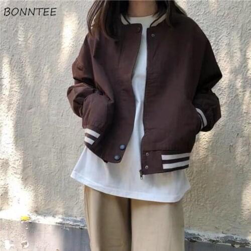 Basic Jackets Women Spring Retro All-match Korean Style Leisure Loose Fit Chic Students Daily Simple Fashion New Clothing Coat