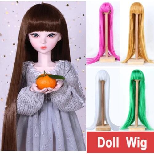 Bjd Girl Doll Wig Fashion Long Straight Hair For 22cm Head 1/3 Dolls Toy Accessories