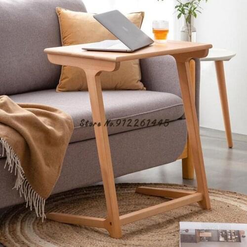 Full Solid Wood Side Table Living Room Sofa Small Tea Table Sofa Side Table Modern Simple Small Family Beech Bedside Computer Ta