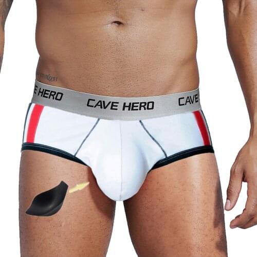 CaveHero Modal Front Penis Pouch Padded Enhancing Brief Sexy Push Up Men Comfort Men Underwear Bulge Lingerie Fashion Underpants