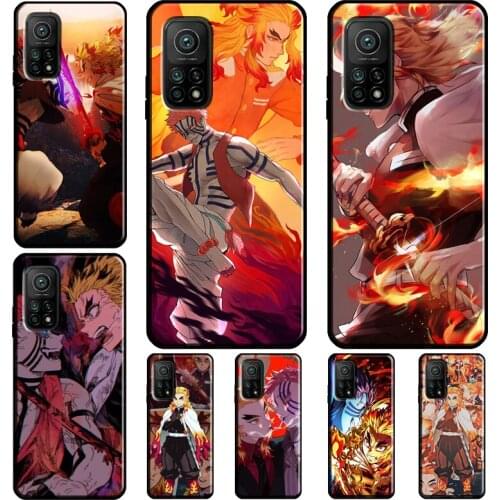 Rengoku vs Akaza Demon Slayer Cover For POCO X3 Pro F3 M3 Case For Xiaomi Mi 11 Ultra Mi Note 10 Lite 9T 10T Pro Cover
