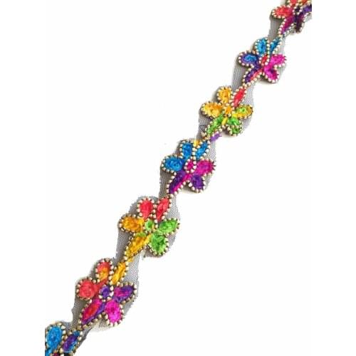 Colorful Ribbon Ornament Indian Handwork Sea Shell Model