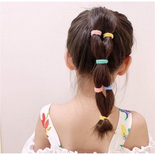 Kid Small Hair Tie Baby Girl Children Headbands Colorful Elastic Hair Bands Nylon Scrunchie Hair Rope