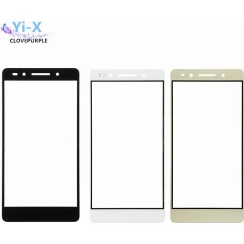 For huawei Honor 7 Touch Screen Glass Lens (No Digitizer) Front Outer Glass Lens Replacement Parts