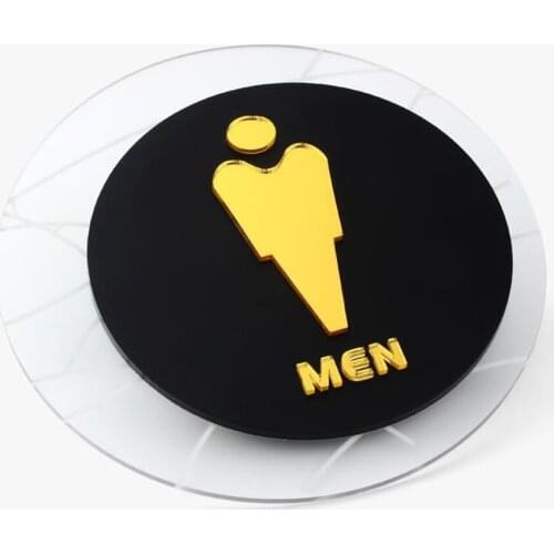 Door Sign Bathroom Wc Toilet Signage Tag Personalized Acrylic Signs Public Indicator Signboard Man Women Room Wall Sign Plate